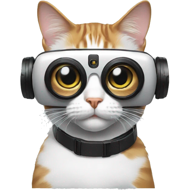 emoji of cat wearing the vr emoji