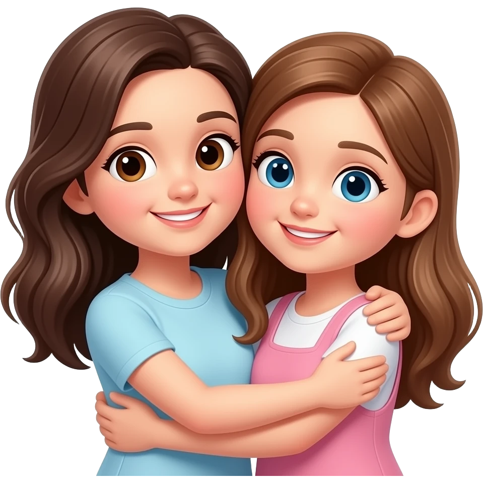 Girl Best friend hug emoji