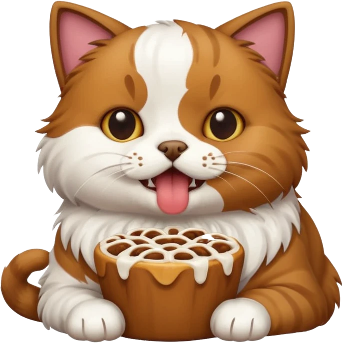 Cat eating dog  emoji