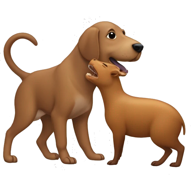 Perro nadando con una capibara emoji