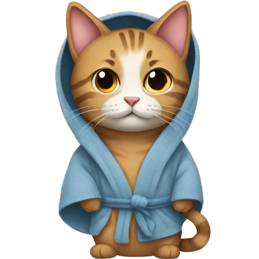 cat wearing a robe emoji