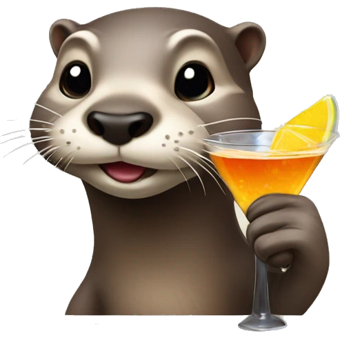 Otter with a cocktail  emoji