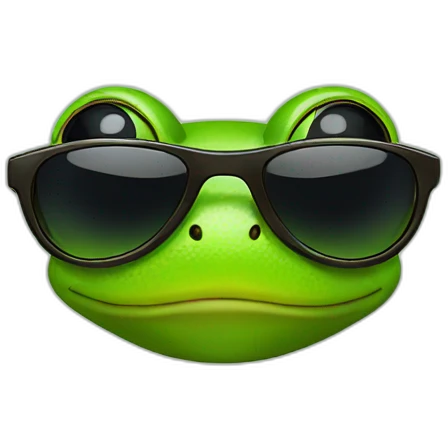 frog in sunglasses emoji