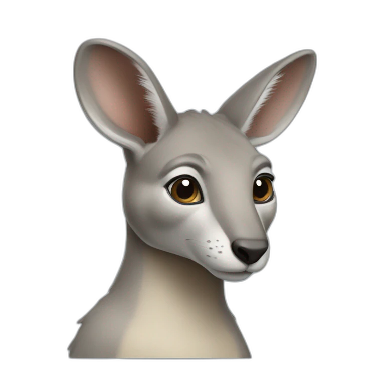 Kangourou bleu emoji