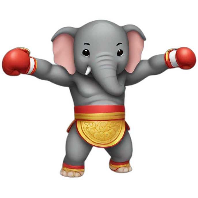 Asian Elephant muay thai  emoji