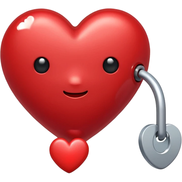 magnet pulling a small heart emoji