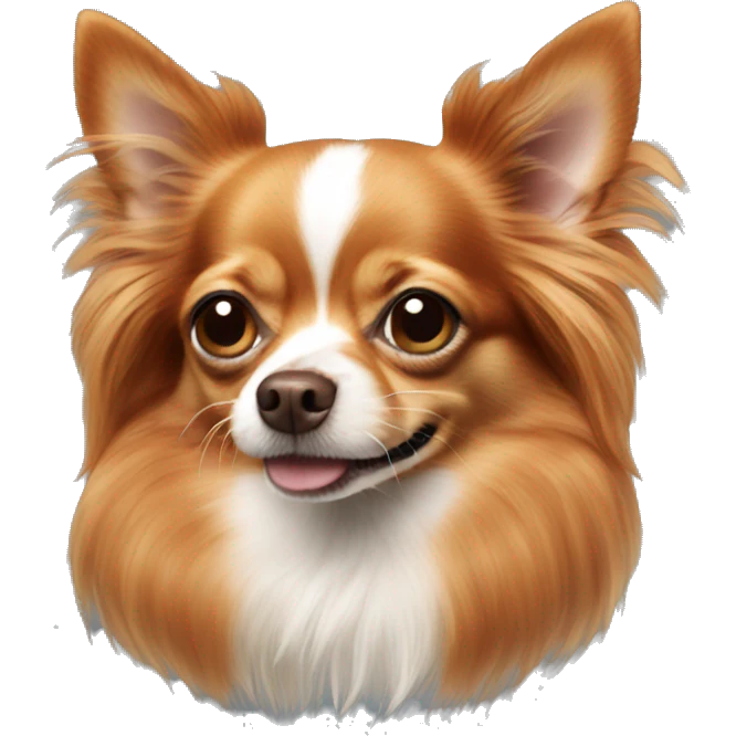 red long-haired chihuahua face emoji