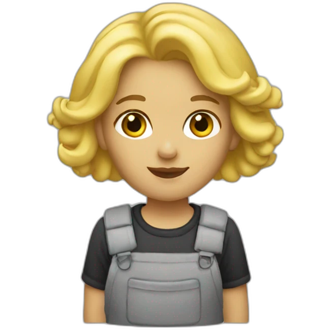 Blonde artist painter emoji