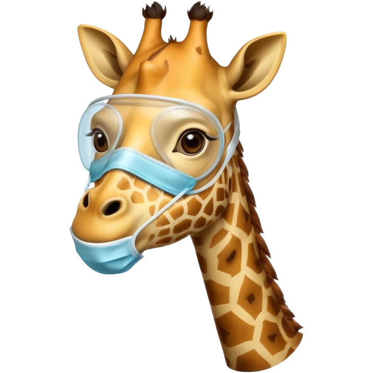 giraffe Wearing Medical Mask emoji