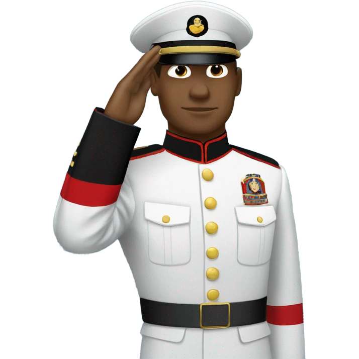 Marine Corp officer saluting emoji