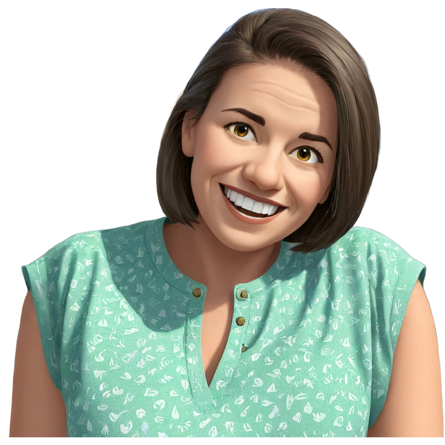 smiling girl in outdoor setting emoji