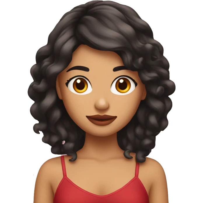 Chica morena de cabello rojo emoji