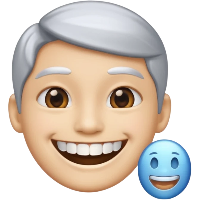 😬 emoji but make the teeth silver couloured emoji