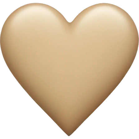Beige heart  emoji
