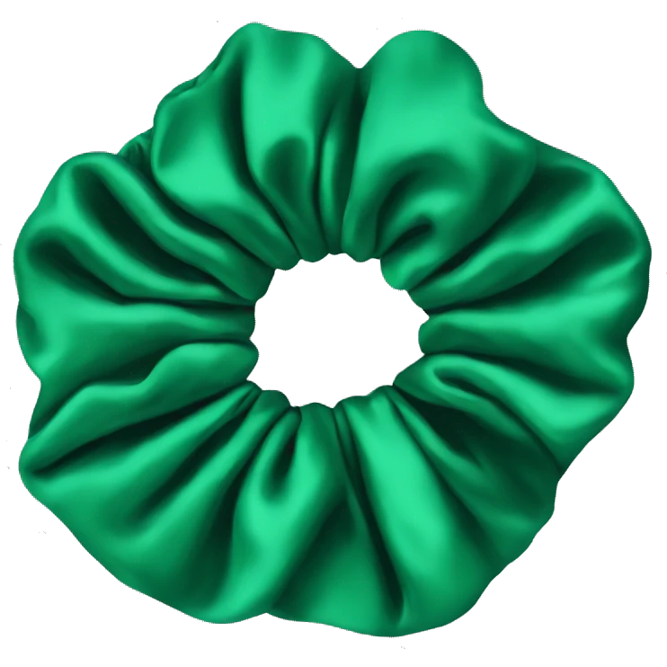 Emerald green scrunchie emoji
