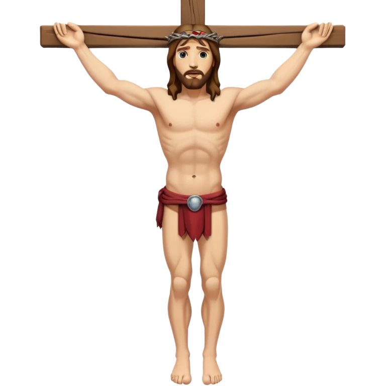 распятый Иисус на кресте в полный рост emoji