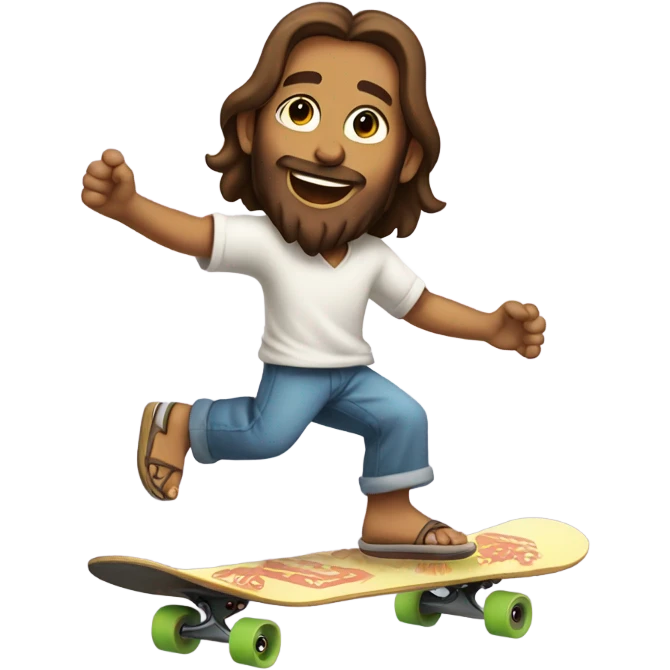 Jesus skateboarding  emoji
