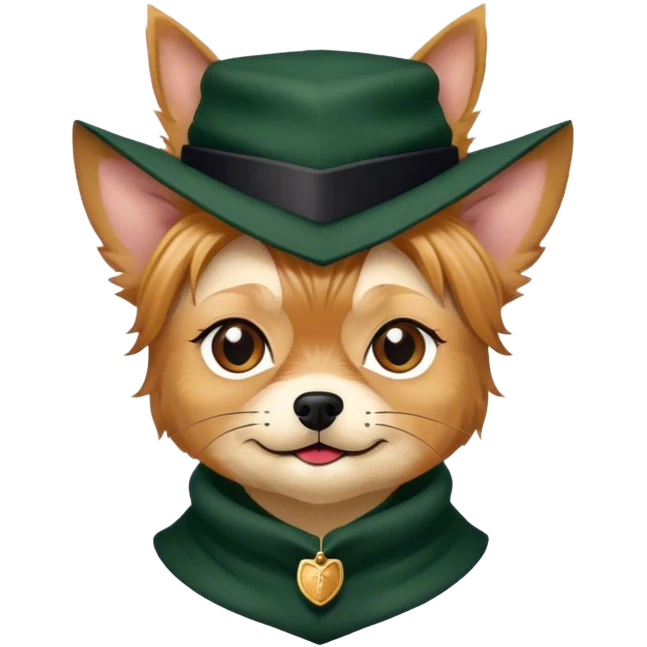 Minerva McGonagall as a Yorkshire terrier hat included emoji