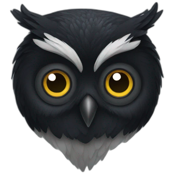 Black owl emoji