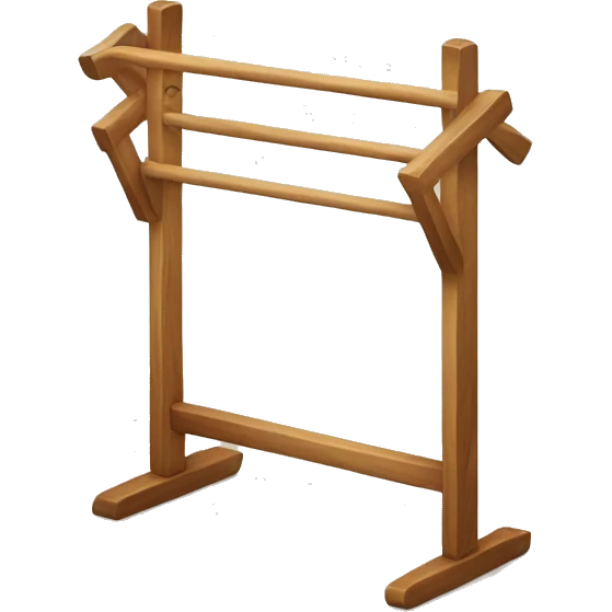 Wood clothes rack emoji