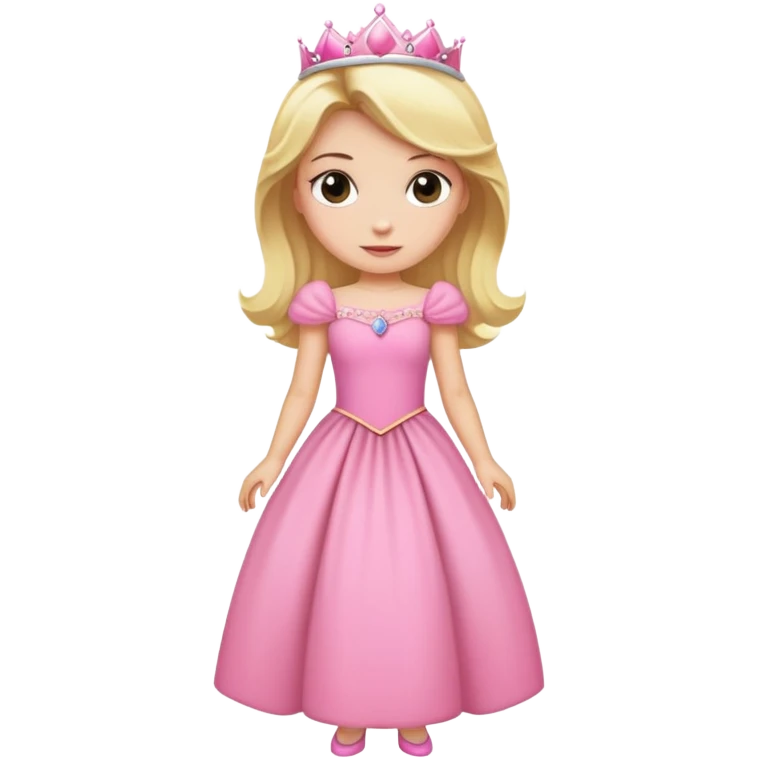 blonde princess in pink dress emoji