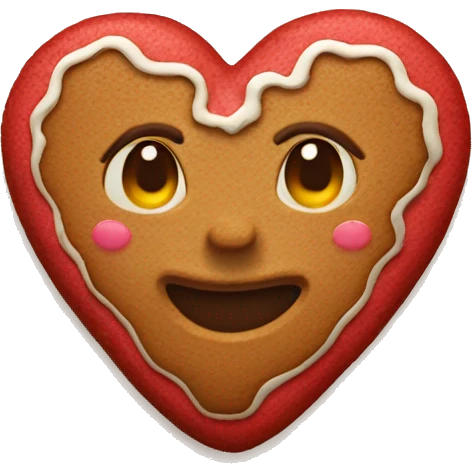 heart gingerbread emoji