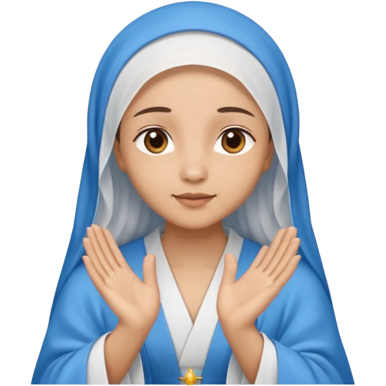 Nossa senhora das graças com aura e mãos abertas  emoji