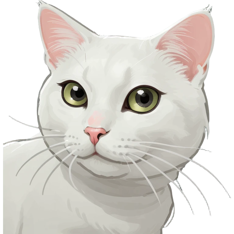 Cute white cat emoji