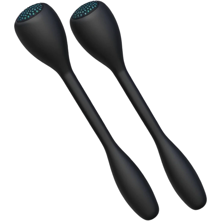 two black massage wands  emoji
