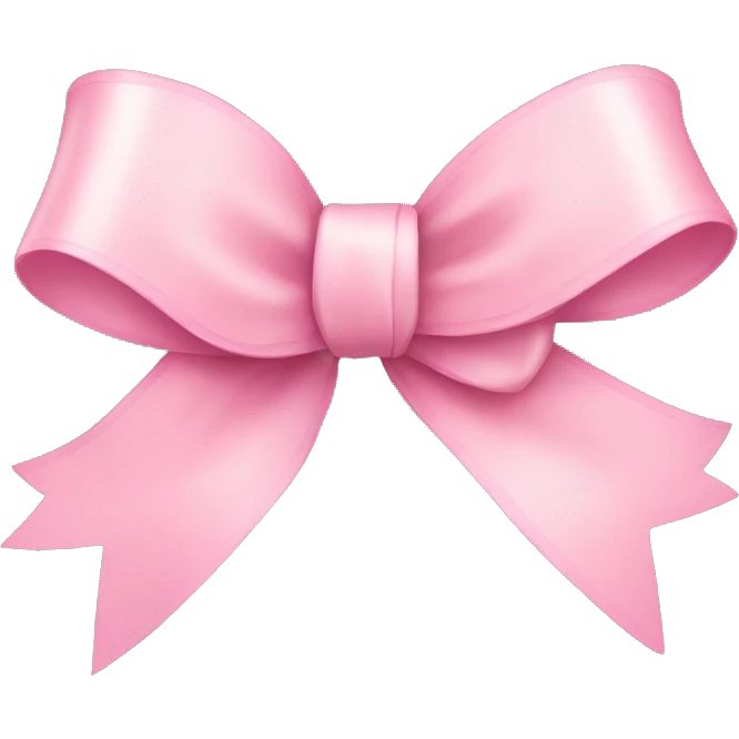 light pink ribbon bow emoji