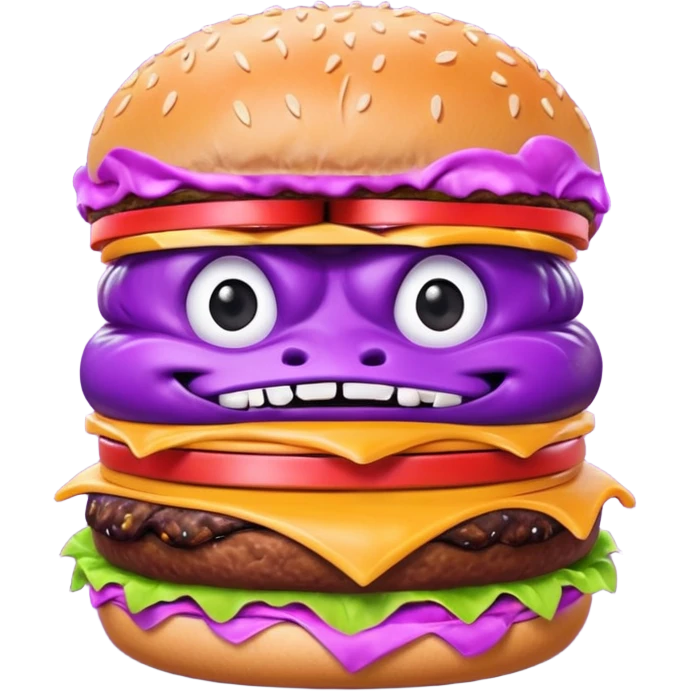 Grimace eating  emoji