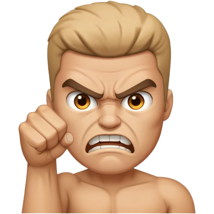 Angry human with fist emoji