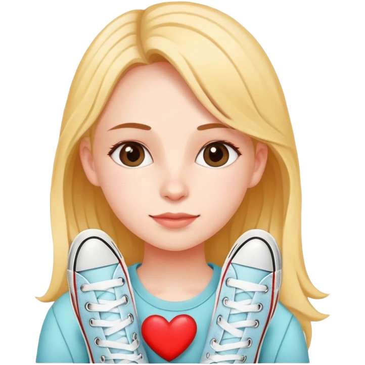 A girl that shows like with her convers emoji
