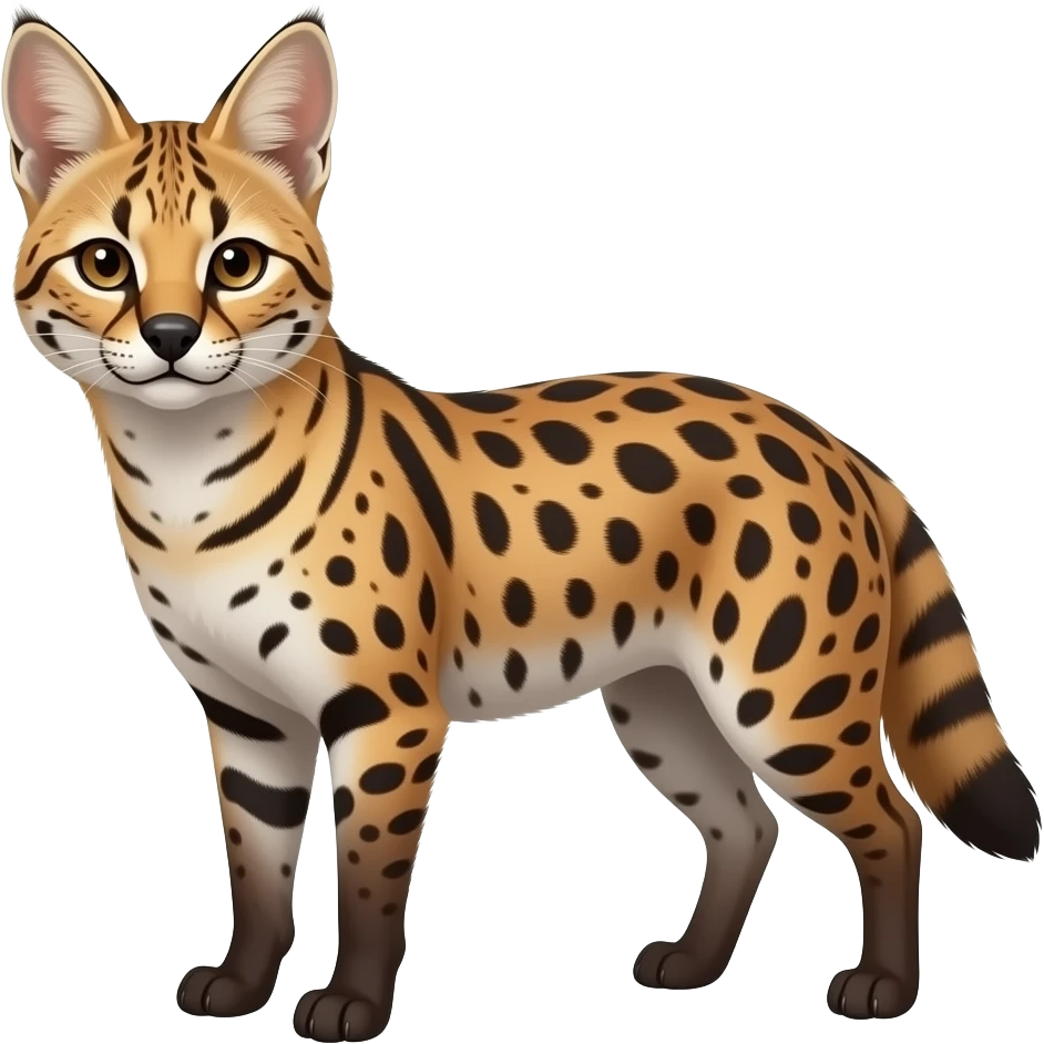 Serval-cacomistle-genet-hyena-Furret-civet-Coyote-hyena-hybrid emoji