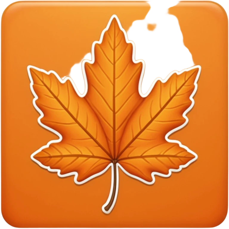 orange leave emoji