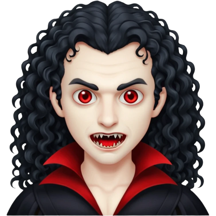 curly hair a picture of me as a vampirlong curly hair  e emoji