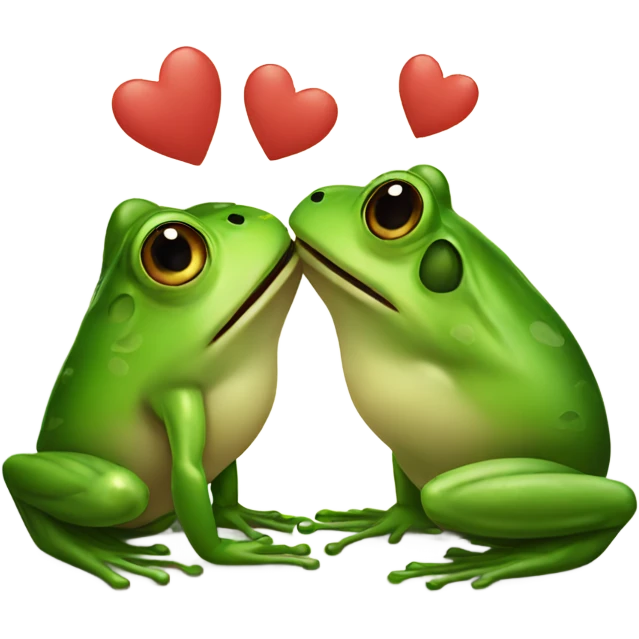 Frog kissing  emoji