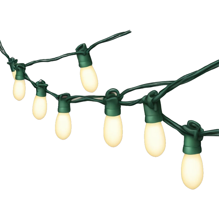 String of warm white Christmas lights  emoji