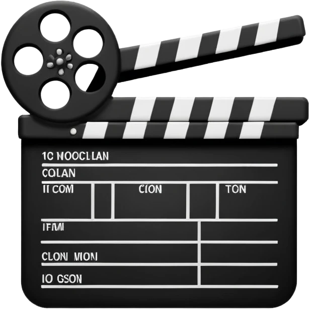 film clap black and white emoji