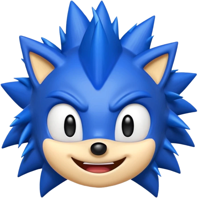 Sonic emoji well made like the original one without any mistakes emoji