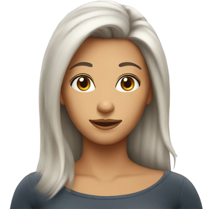 Lady with one chin hair emoji