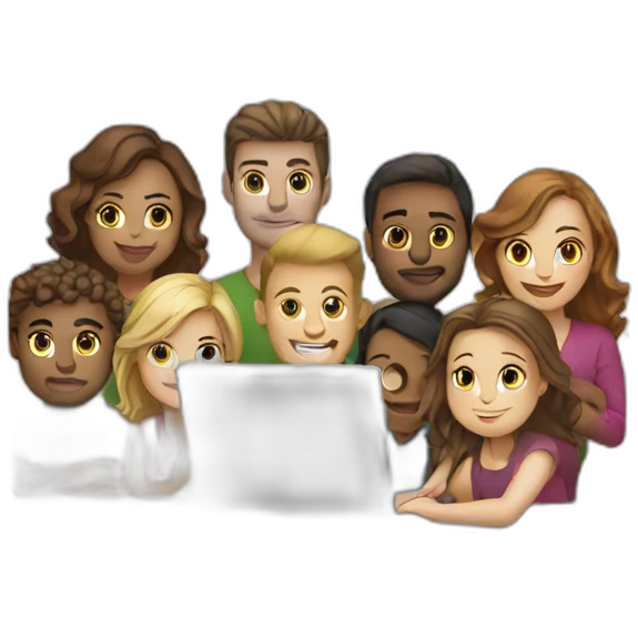 group of people on a laptop emoji