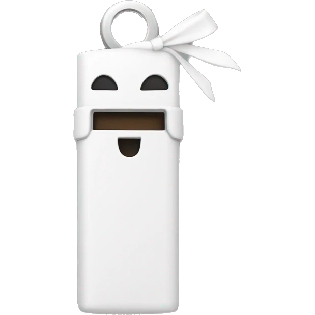 pendrive with white bow emoji