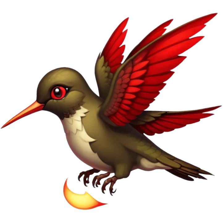 creppy demon like hummingbird emoji