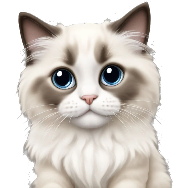 Ragdoll kitten sitting emoji