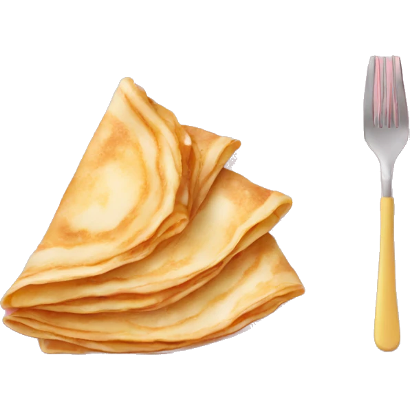 Crepes on a pink plate emoji
