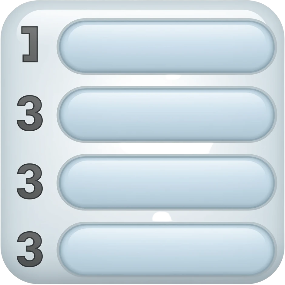 Lista enumerada de seguimiento emoji