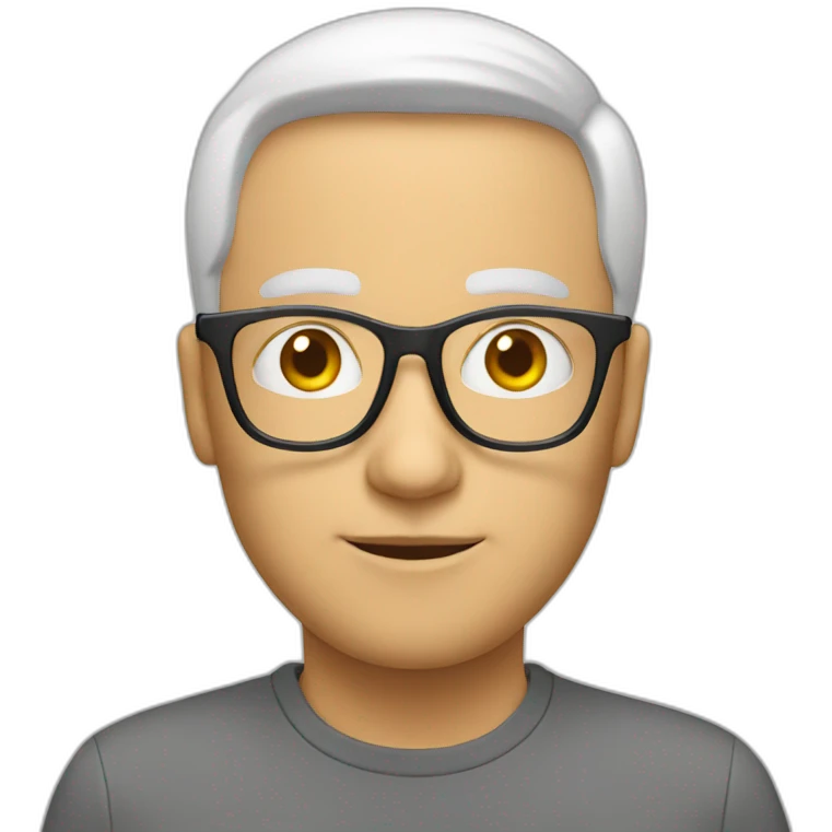 men white glasses programming emoji
