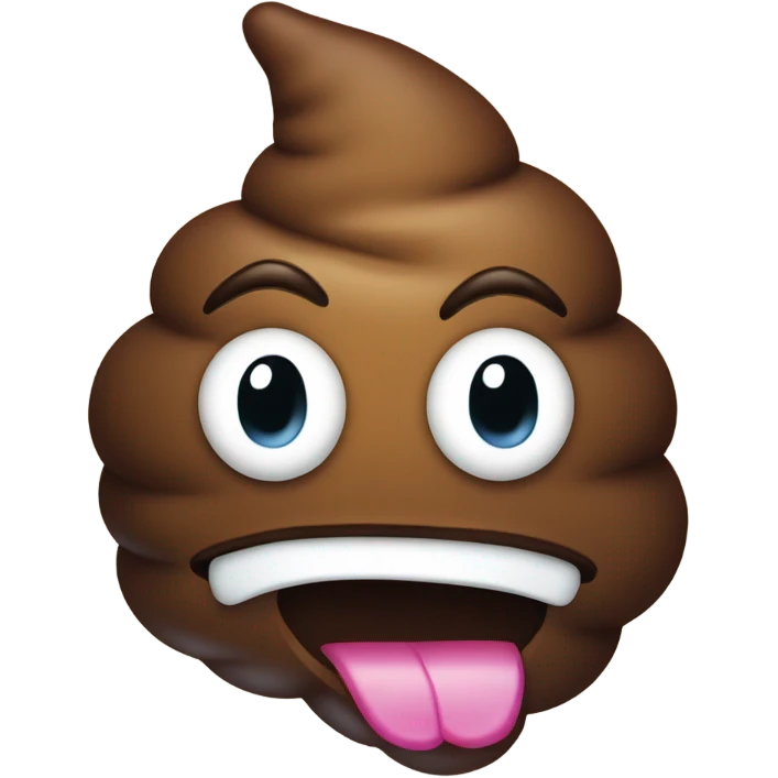 poop emoji dripping sweat emoji