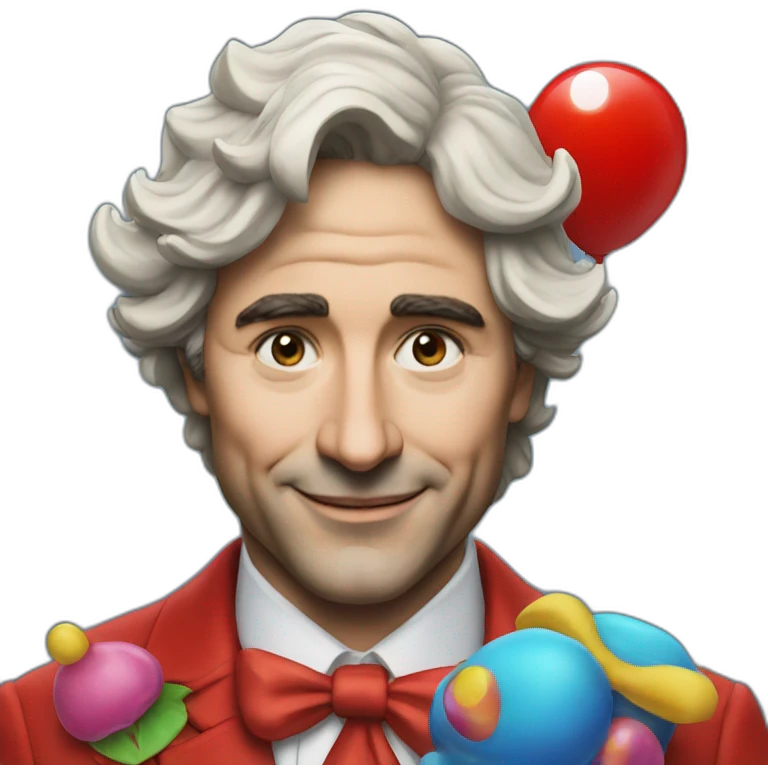 Trudeau with clown face emoji